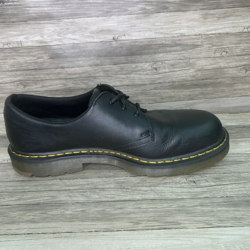 Dr. Martens 1461 Safety Shoes Slip Resist Softwair Black Leather Mens Size US 13